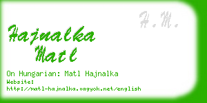 hajnalka matl business card